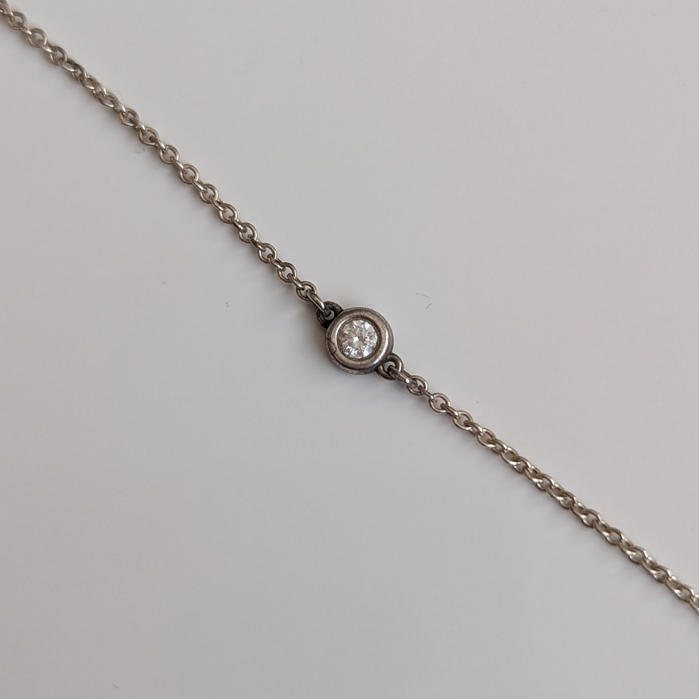Tiffany & Co. Elsa Peretti Diamonds By The Yard Bracelet 925 Sterling Silver